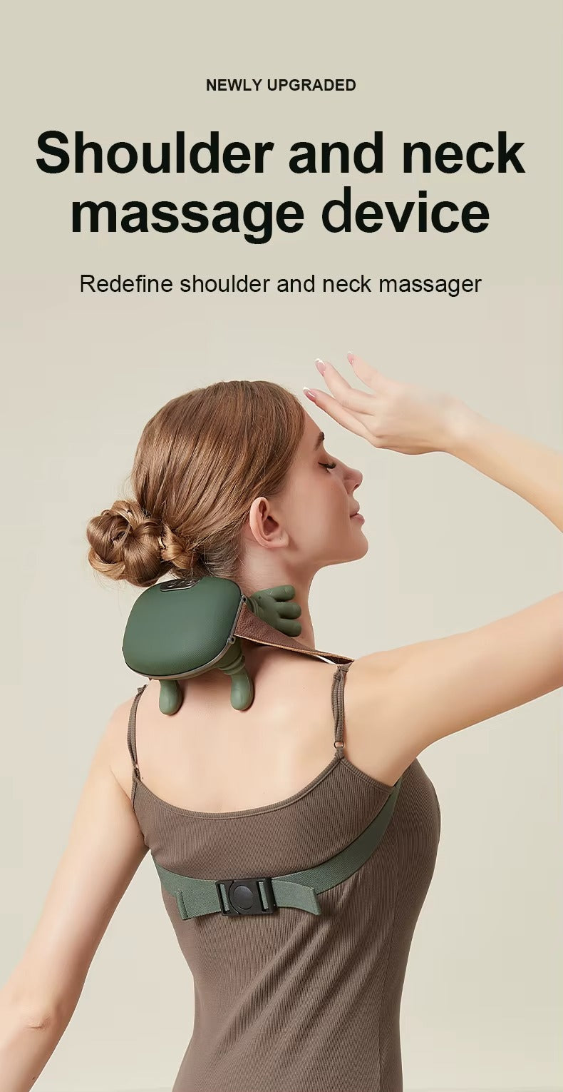 Premium Shiatsu Neck & Shoulder Massager with Heat – Deep Tissue Electric Massage Pillow